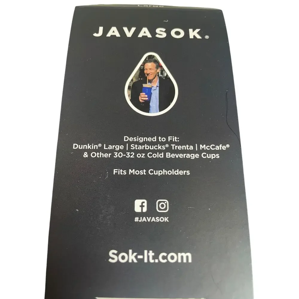 NWT Java Sok Blue Ridge Design Reusable Insulated Cold Beverage Sleeve